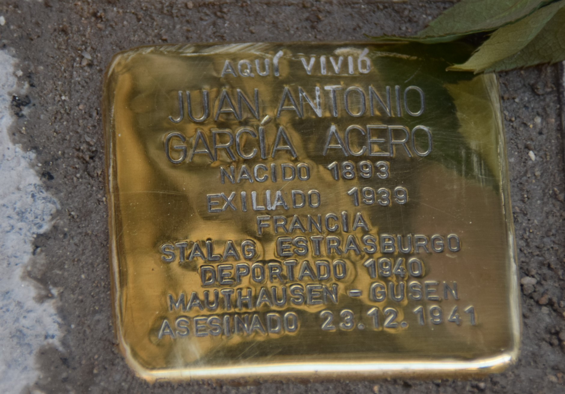 Stolperstein Juan Antonio García Acero